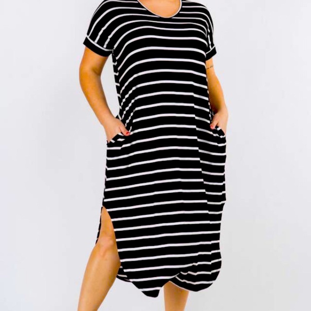 Strip T Shirt Dress